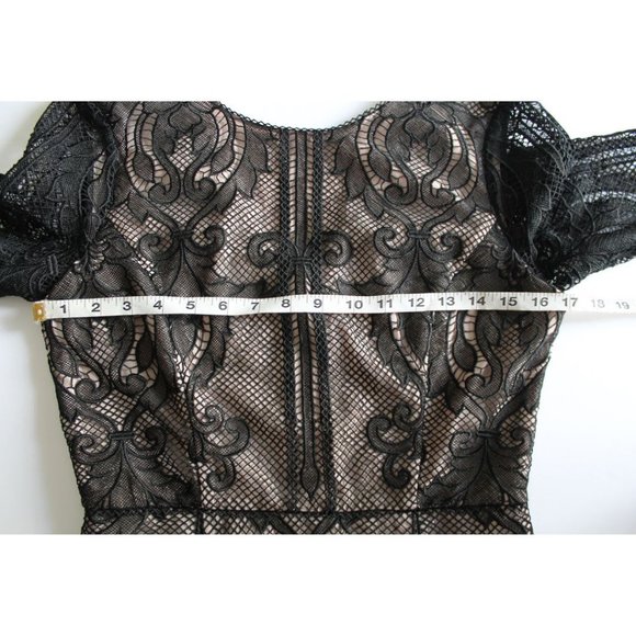 Reiss Zola Overlay Lace Dress Black Size US 6/ UK 10 - Picture 9 of 9